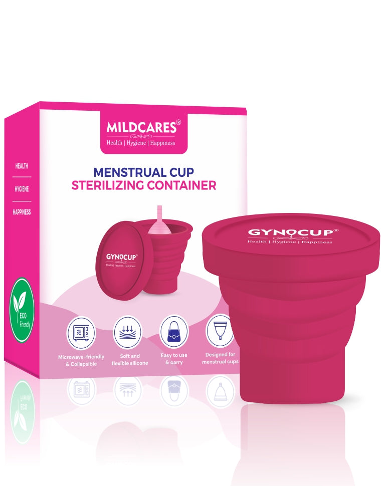 GynoCup Collapsible Menstrual Cup Sterilizer | Kills 99% Of Germs In 2 Minutes | Microwave Friendly