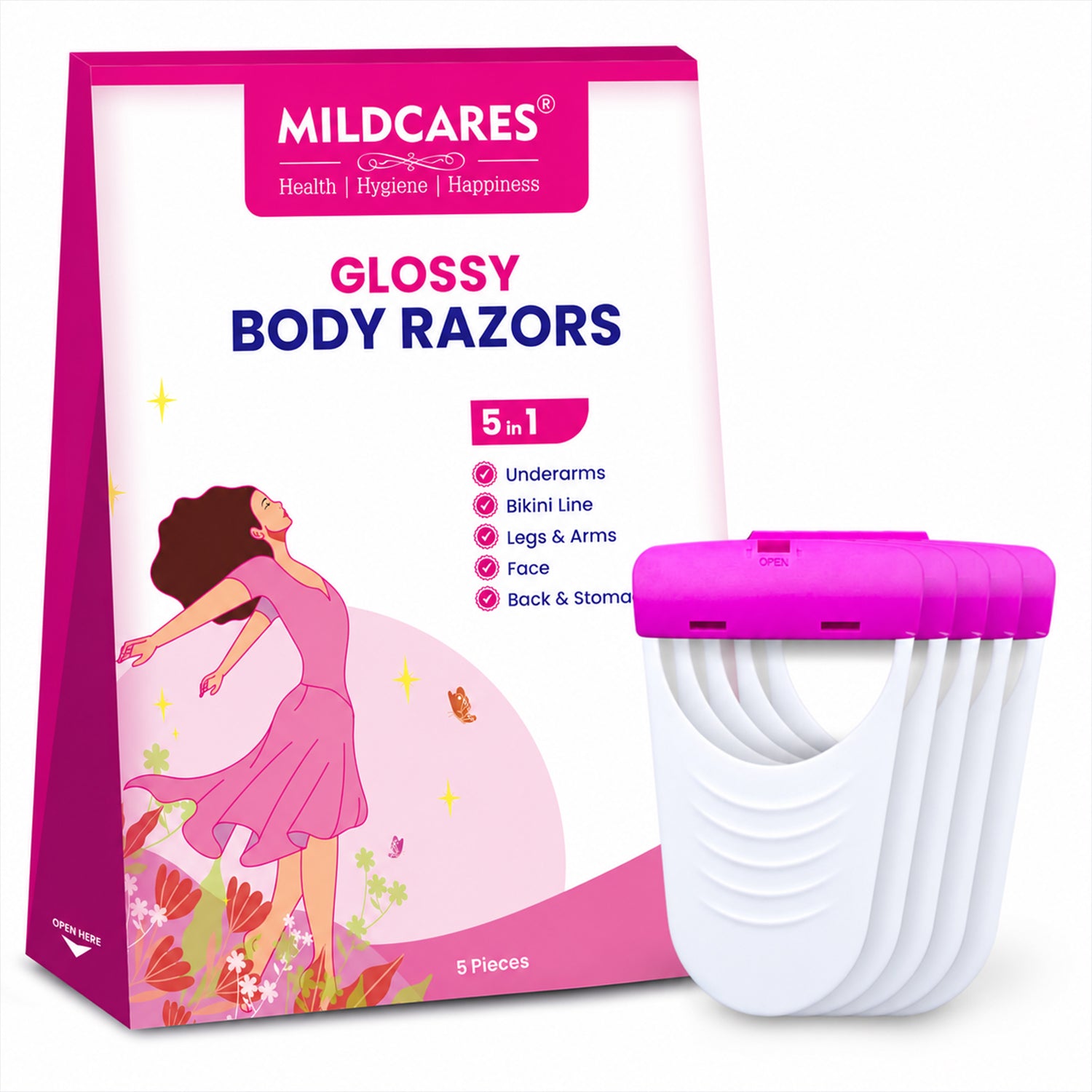 MildCares Glossy Body Razor For Men & Women