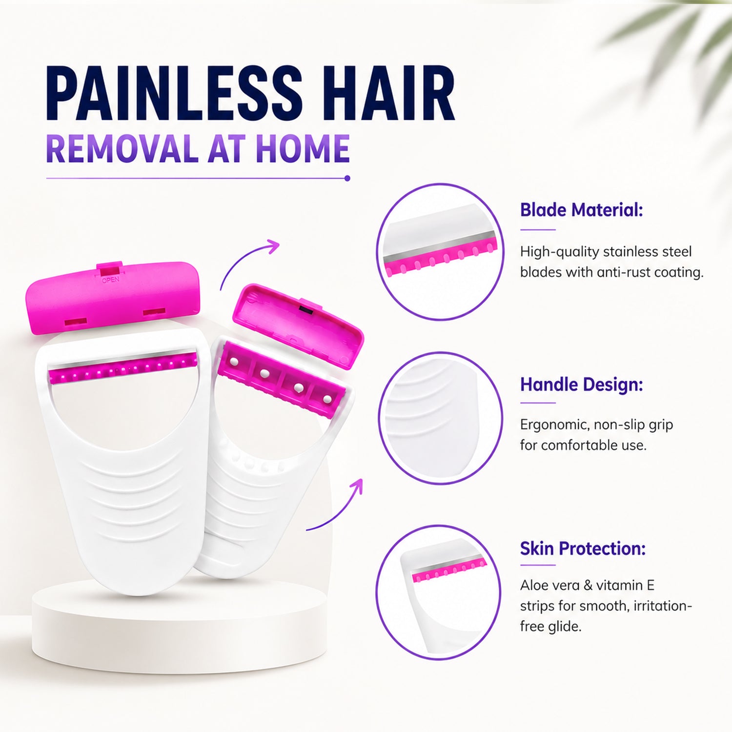 MildCares Glossy Body Razor For Men & Women