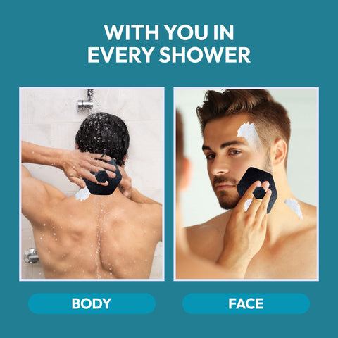 MildCares Silicone Body Scrubber for Men & Women | Soft Silicone Bristles for Deep Cleansing & Gentle Exfoliation | Boosts Lather, Removes Dirt & Dead Skin | Ergonomic No-Slip Handle | Durable, Hygienic Bath Brush