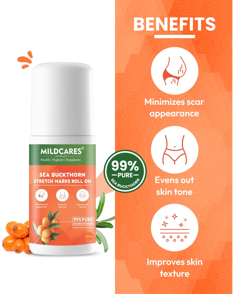 MildCares Stretch Marks Roll-On – Smooth, Nourish, and Revitalize Your Skin - 40ml