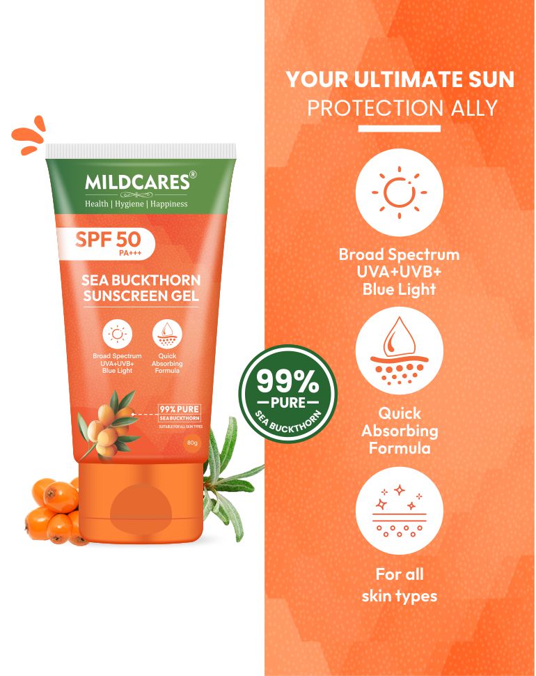 Mildcares SPF 50 PA+++ Sunscreen – Advanced Sun Protection for Every Day 80g