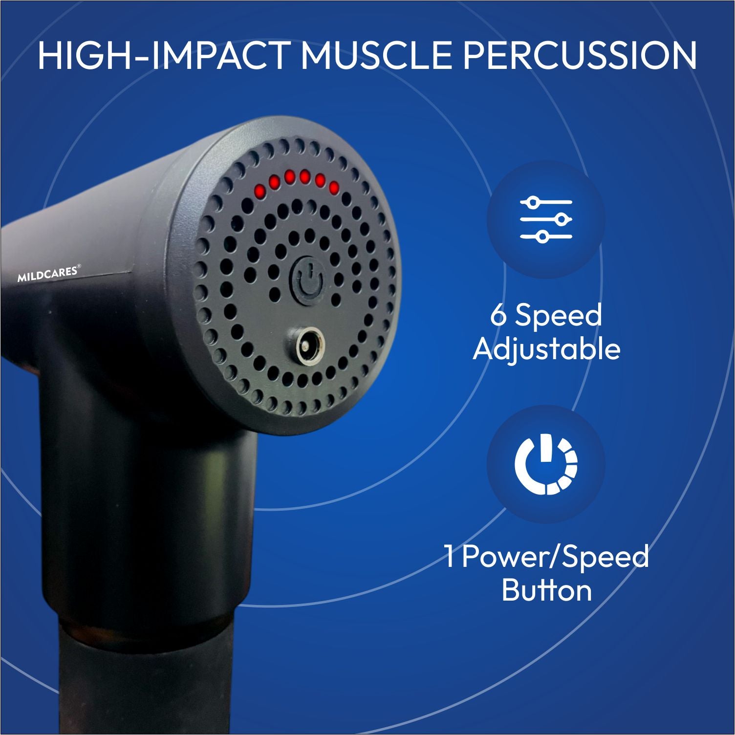 M1 Pro Electric Massage Gun for Pain Relief – 6 Speed