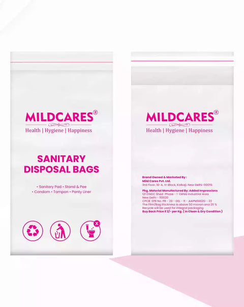 Sanitary Disposal Bags - 25 Bags for Disposal of Tampons, Condoms, Pantyliner, Sanitary Pad & Personal Hygiene Waste Sanitary Pad