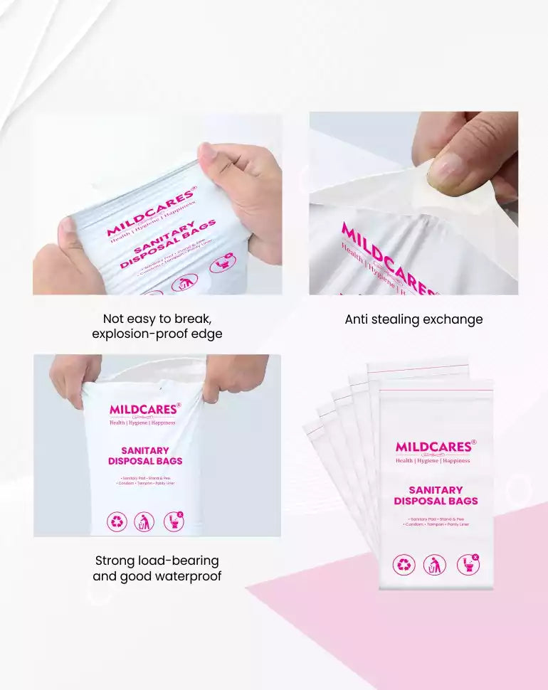 Sanitary Disposal Bags - 25 Bags for Disposal of Tampons, Condoms, Pantyliner, Sanitary Pad & Personal Hygiene Waste Sanitary Pad