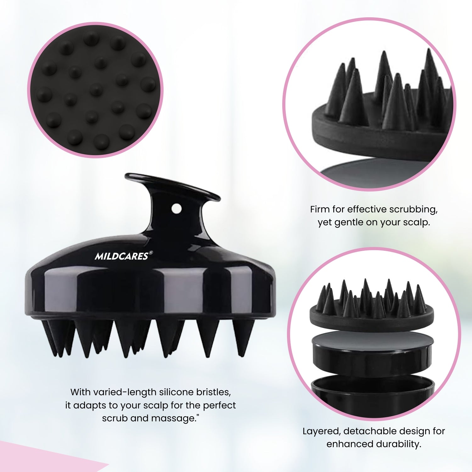 Scalp Massager Brush for Hair Growth & Dandruff Control