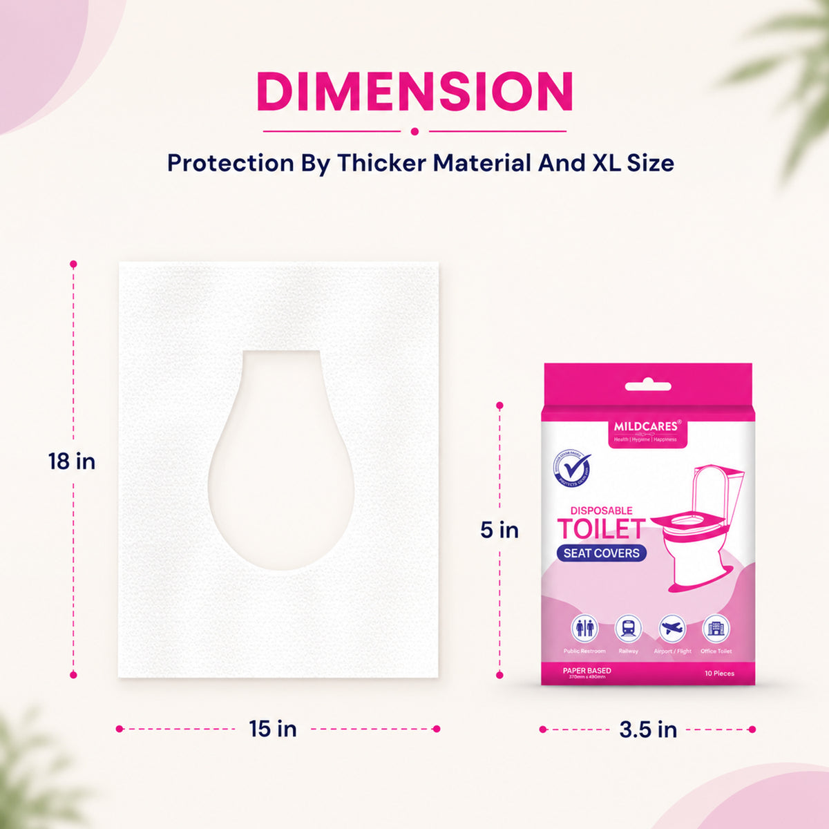 Disposable Toilet Seat Covers – 10 Units