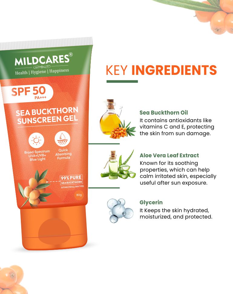 Mildcares SPF 50 PA+++ Sunscreen – Advanced Sun Protection for Every Day 80g