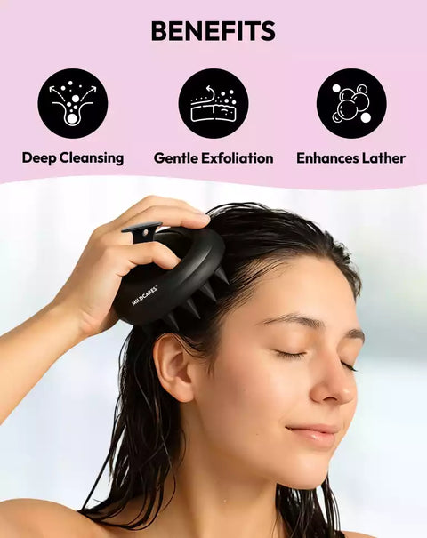 MildCares Hair Scalp Massager Brush For Hair Growth Shampoo Scrub Hair Massager Soft Silicone Head Massager Scalp Scrubber Exfoliator,Anti-Dandruff Hair Scalp Massager Brush