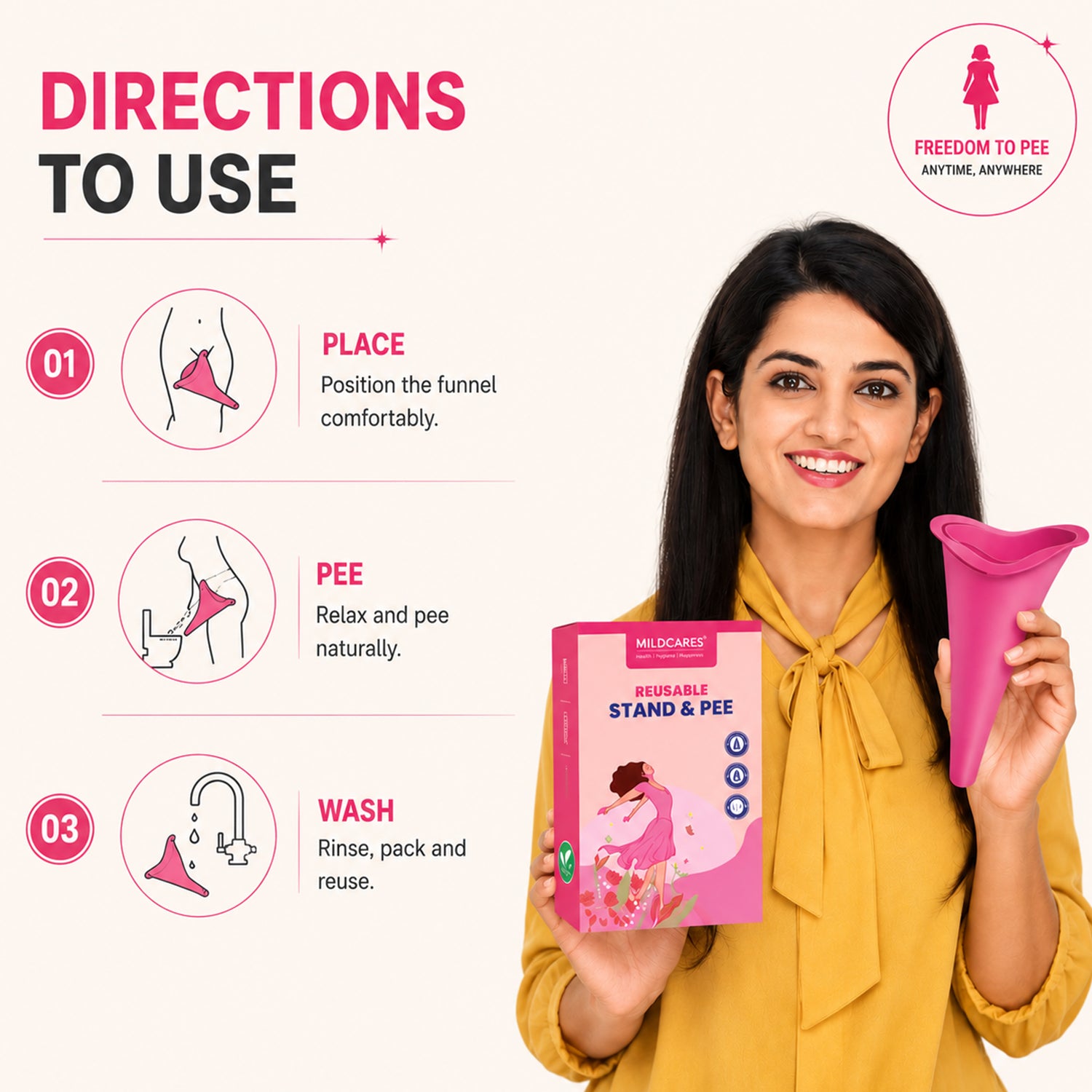 MildCare Reusable Stand and Pee Women’s Urinator