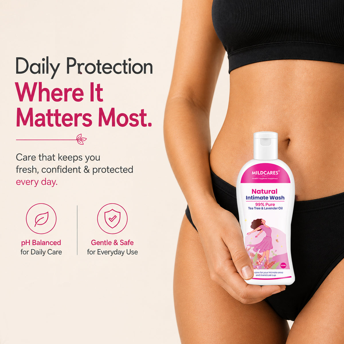 MildCares Natural Intimate Wash : Keep Your Intimate Area Healthy And Fresh (Women)