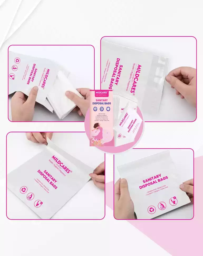 Sanitary Disposal Bags - 25 Bags for Disposal of Tampons, Condoms, Pantyliner, Sanitary Pad & Personal Hygiene Waste Sanitary Pad