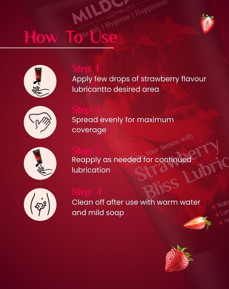 Strawberry Bliss Lubricant | Water Based Formula | Non-Sticky