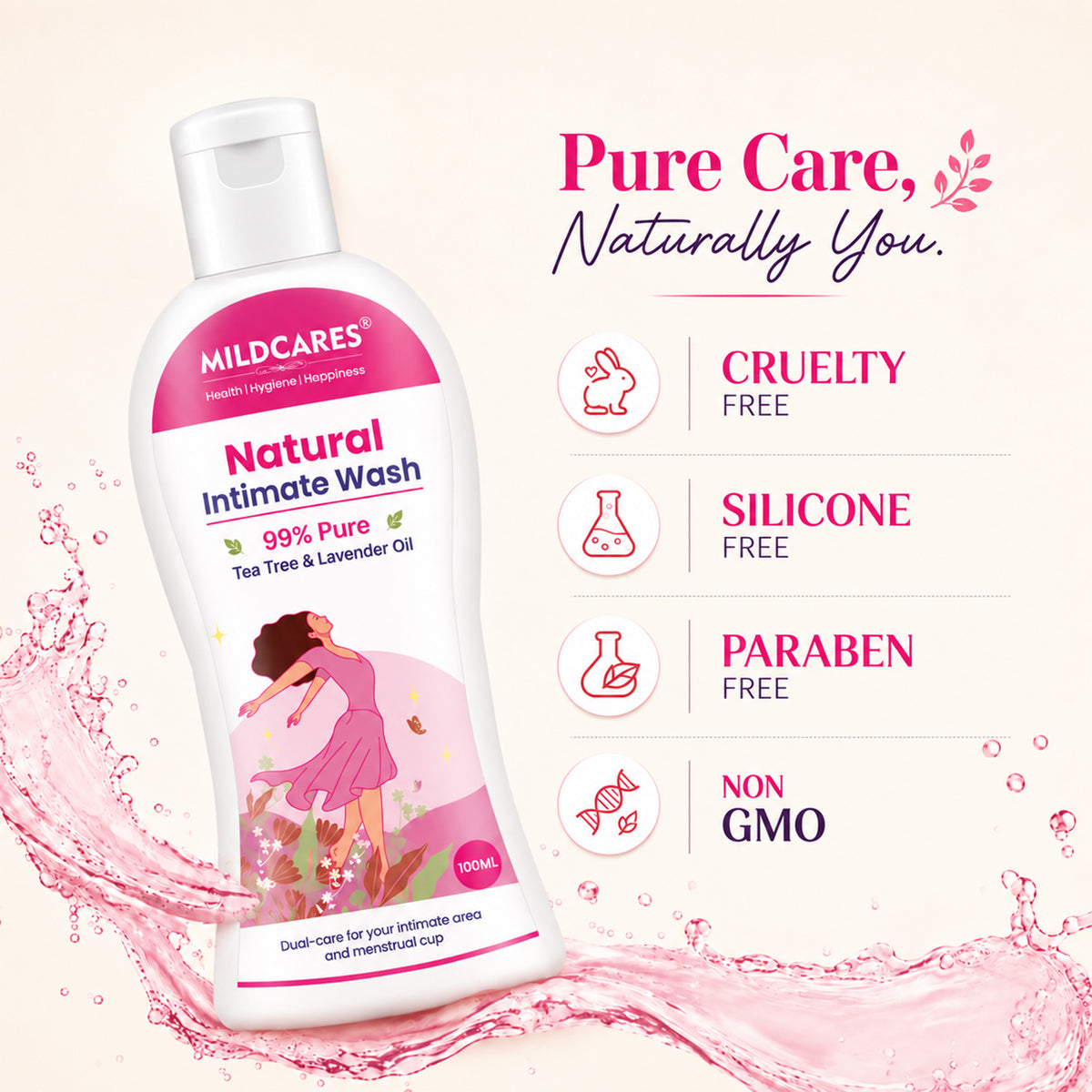 MildCares Natural Intimate Wash : Keep Your Intimate Area Healthy And Fresh (Women)