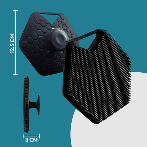 MildCares Silicone Body Scrubber for Men & Women | Soft Silicone Bristles for Deep Cleansing & Gentle Exfoliation | Boosts Lather, Removes Dirt & Dead Skin | Ergonomic No-Slip Handle | Durable, Hygienic Bath Brush