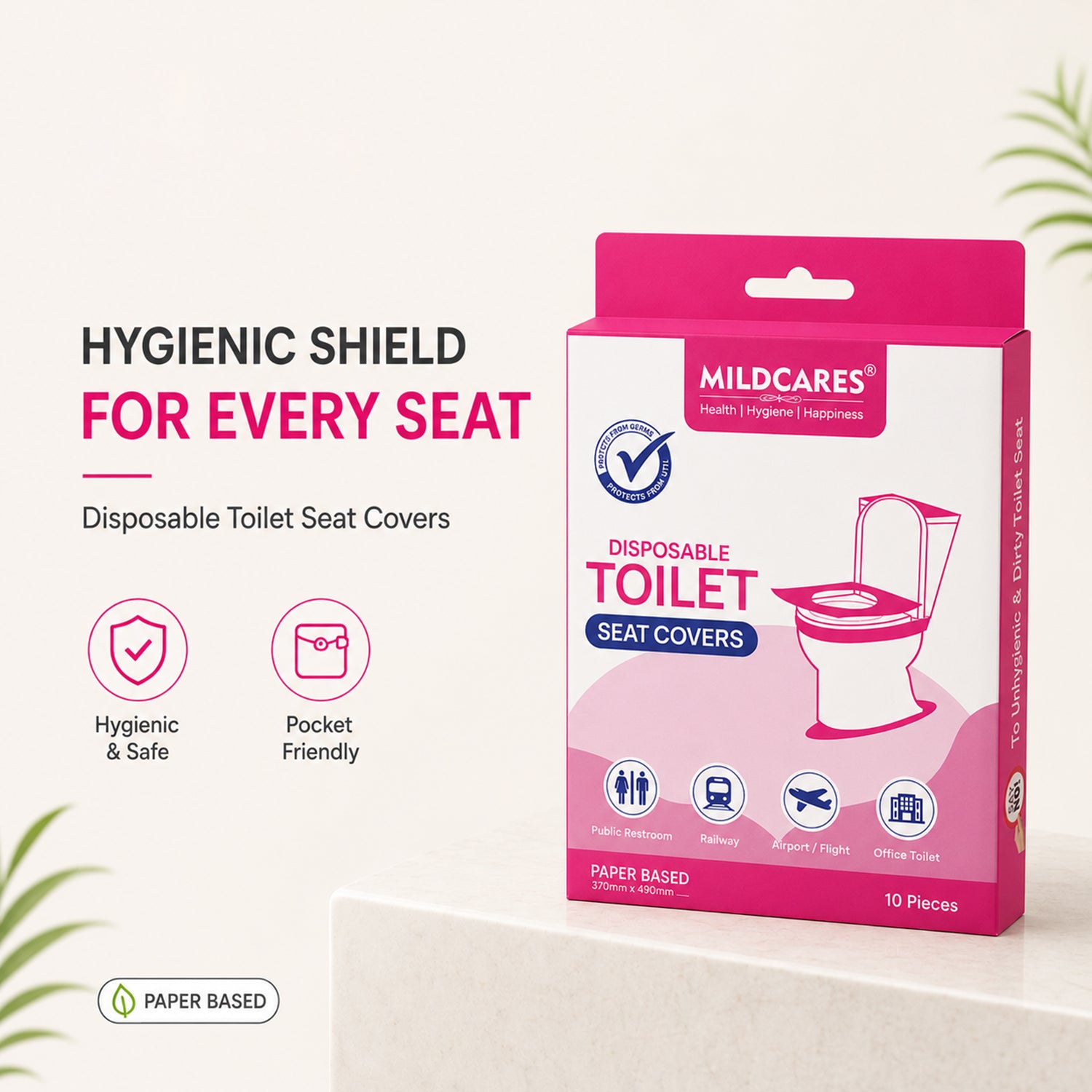 Disposable Toilet Seat Covers – 10 Units