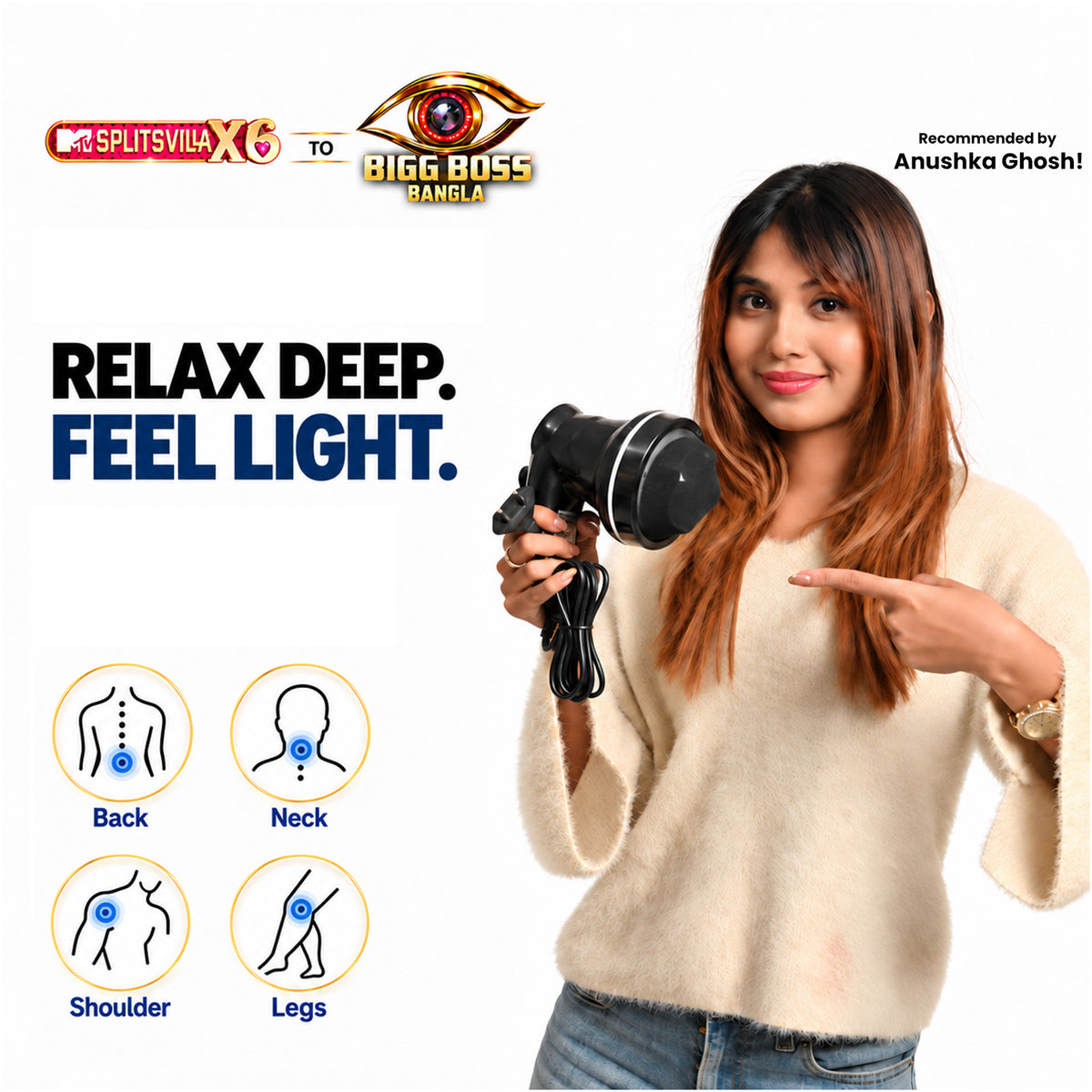 MildCares RX Pro Handheld Physiotherapy Massager – Pain Relief