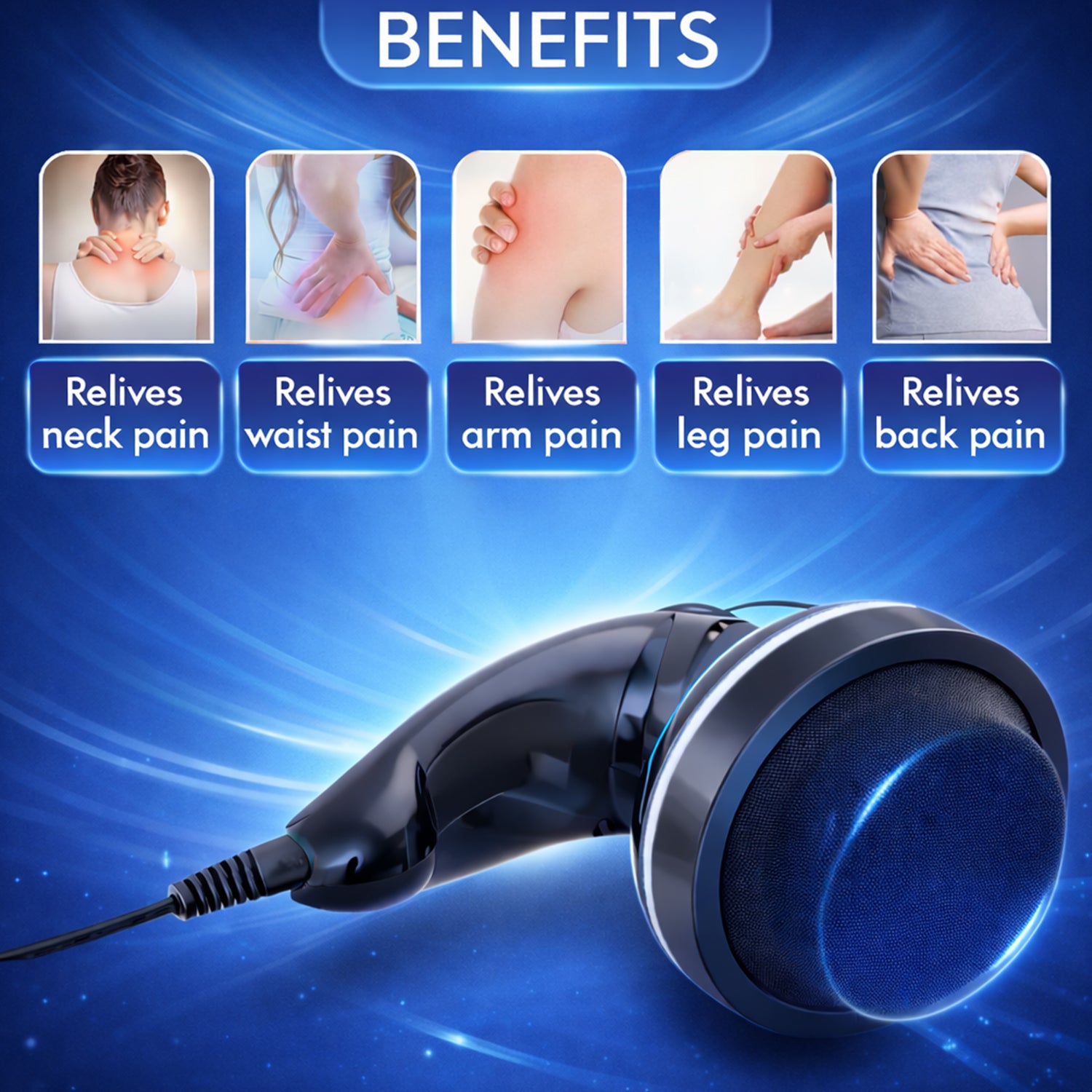 RX Pro Handheld Physiotherapy Massager – Pain Relief