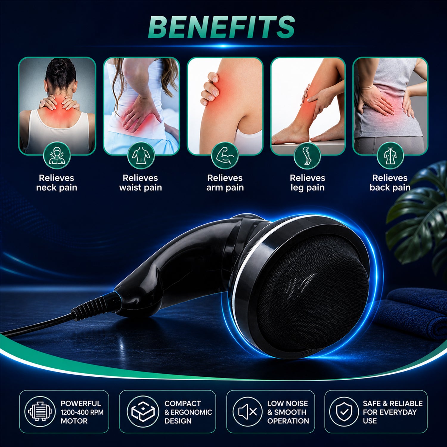 MildCares RX Pro Handheld Physiotherapy Massager – Pain Relief