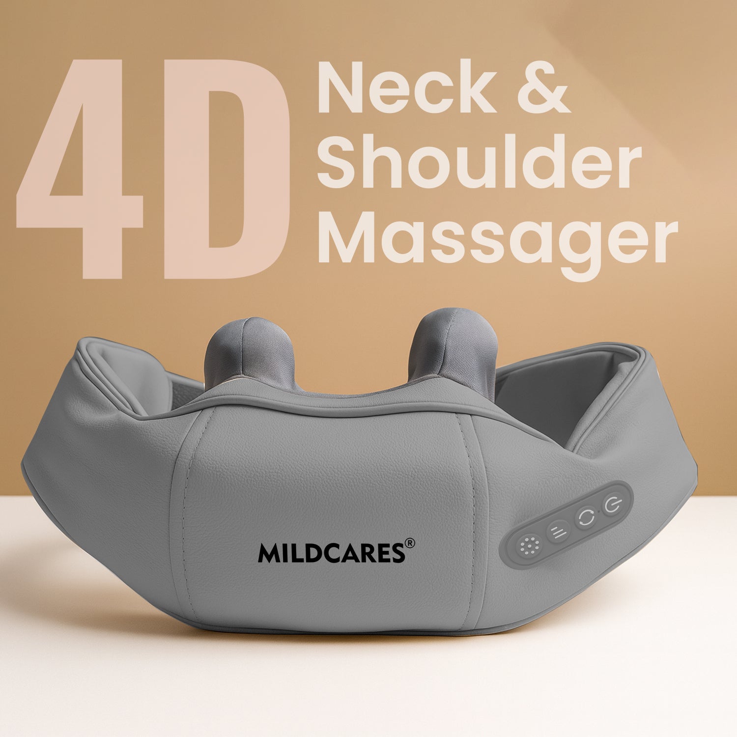 4D Shiatsu Neck & Shoulder Massager with Heat Grey