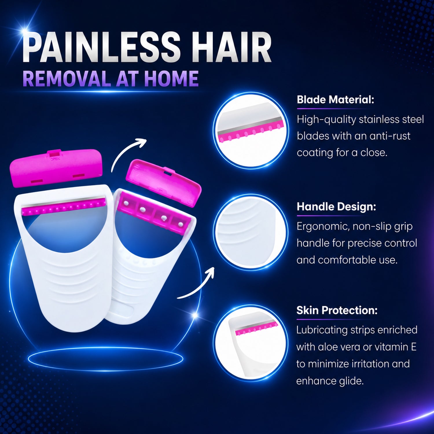 MildCares Glossy Body Razor For Men & Women