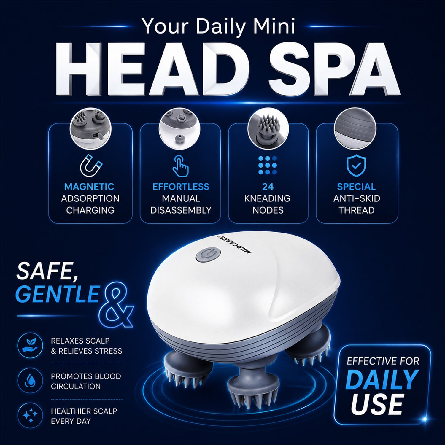 S1 Pro Smart Electric Head Massager –  Portable & Rechargeable