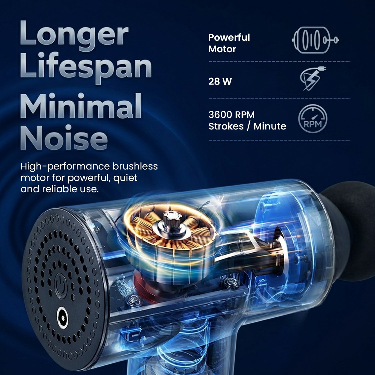 M1 Pro Electric Massage Gun for Pain Relief – 6 Speed