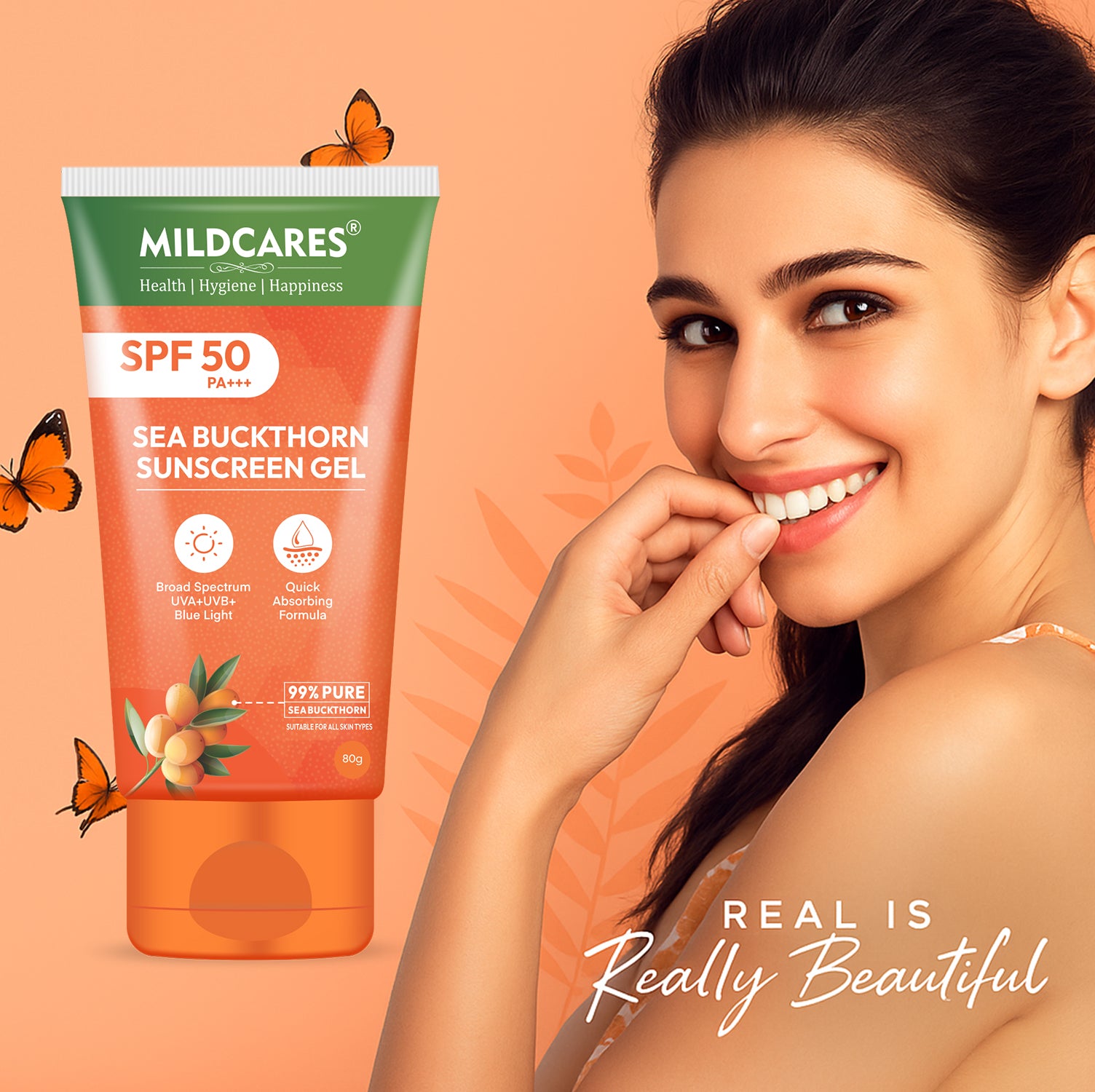 Mildcares SPF 50 PA+++ Sunscreen – Advanced Sun Protection for Every Day 80g