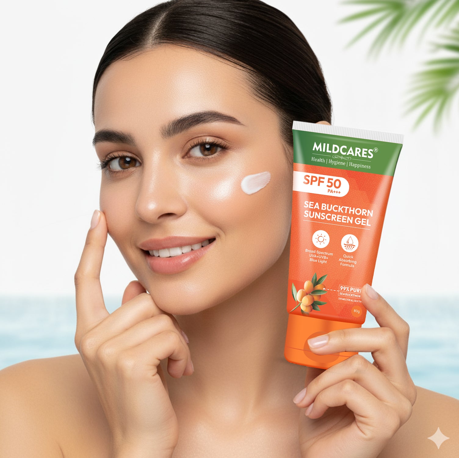Mildcares SPF 50 PA+++ Sunscreen – Advanced Sun Protection for Every Day 80g