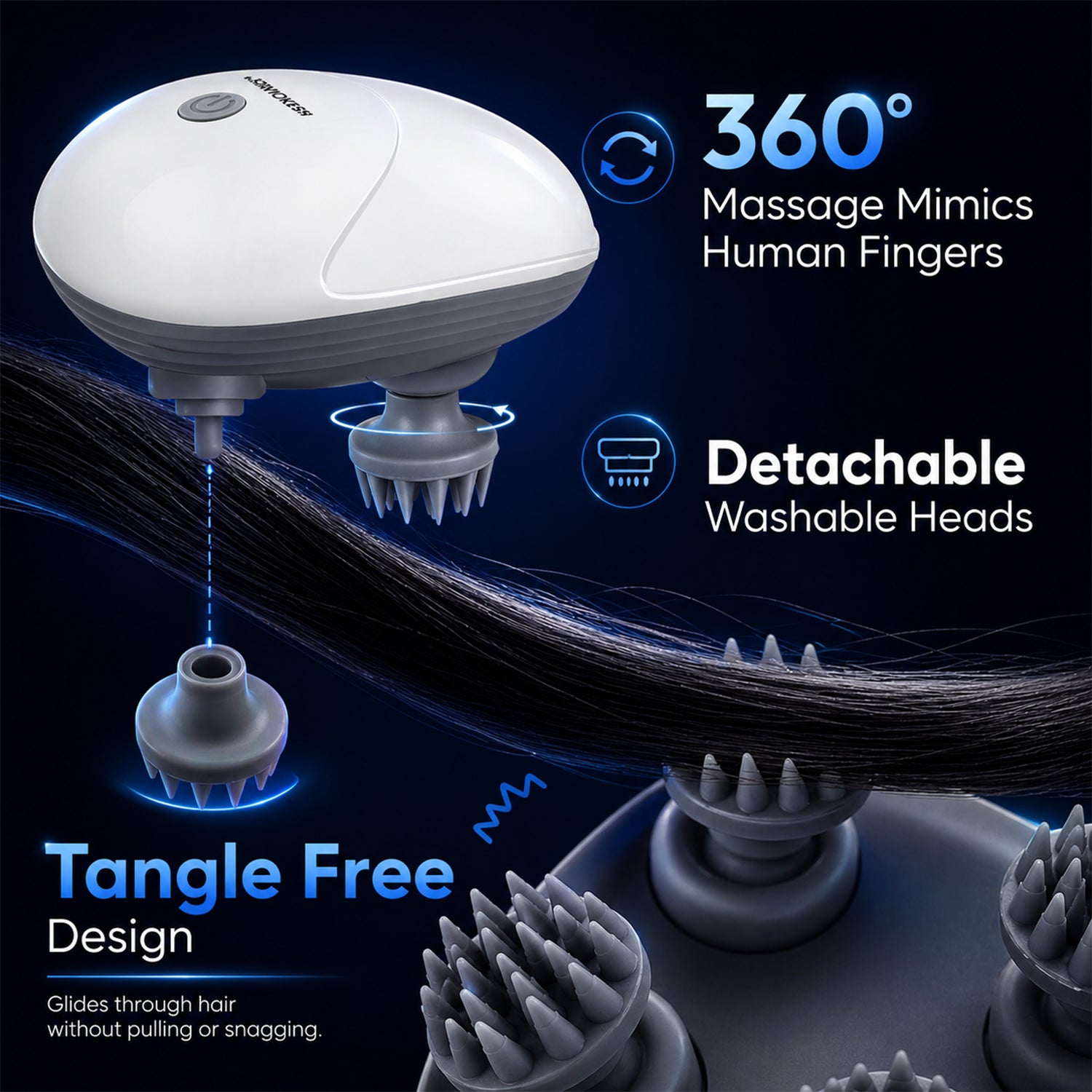 S1 Pro Smart Electric Head Massager –  Portable & Rechargeable