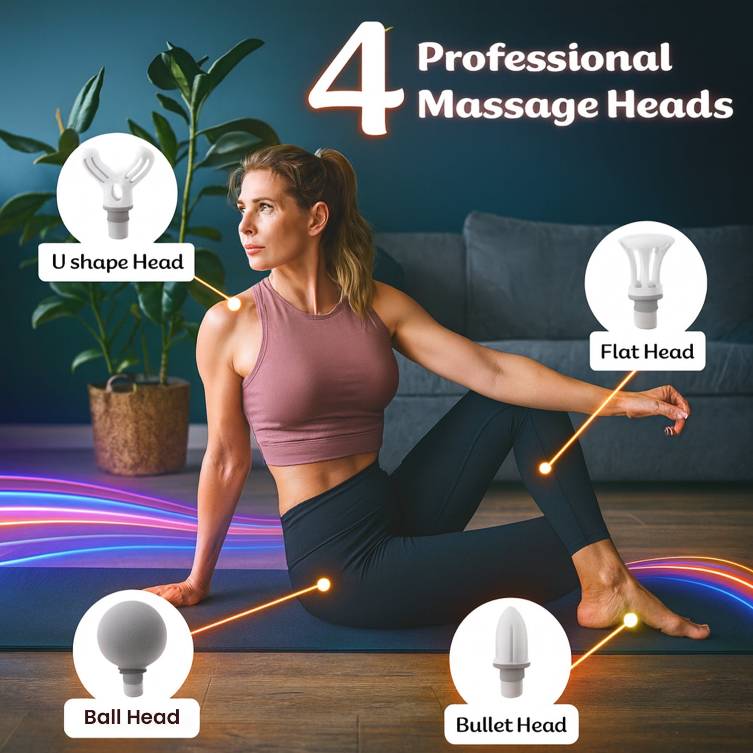 M1 Electric Massage Gun – 6 Speed, Silent Motor