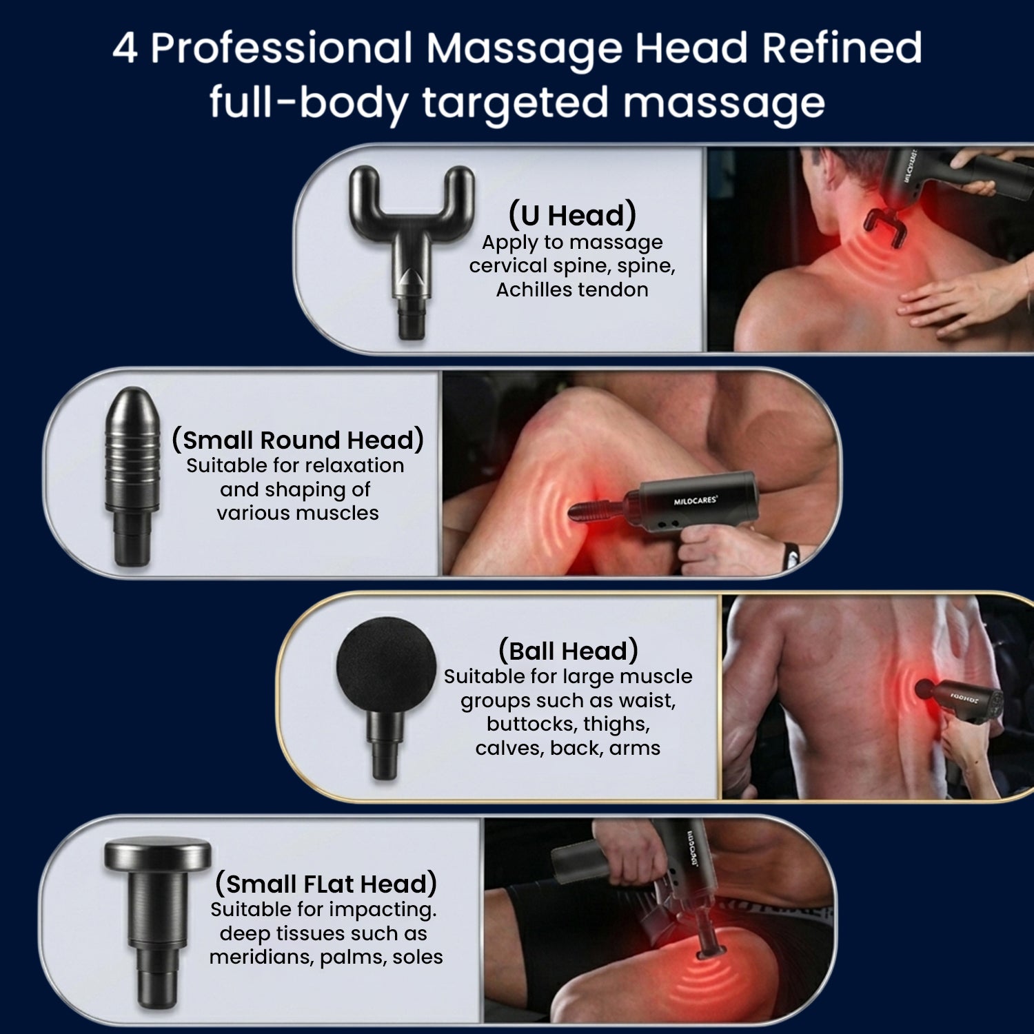 M1 Pro Electric Massage Gun for Pain Relief – 6 Speed