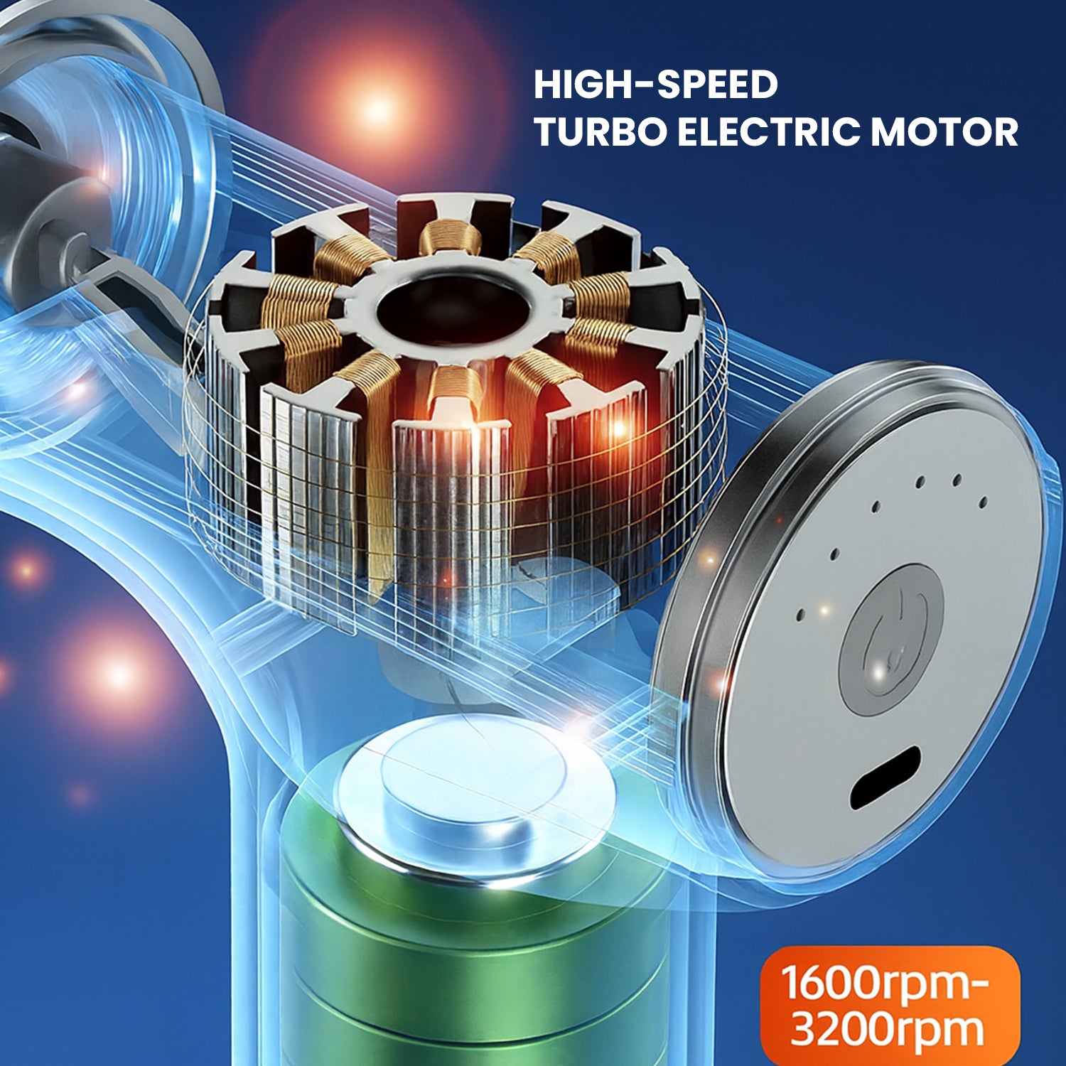 M1 Electric Massage Gun – 6 Speed, Silent Motor