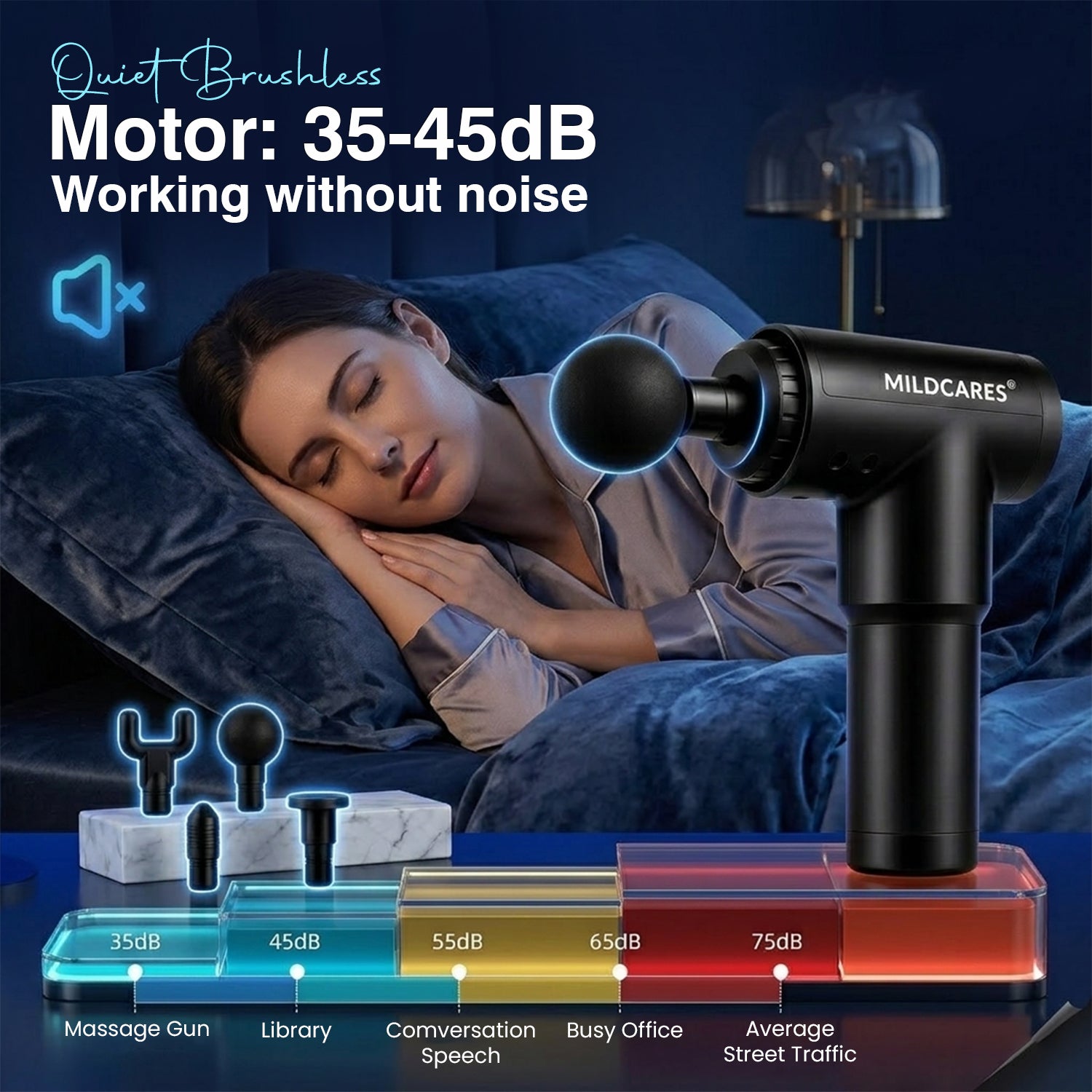 M1 Pro Electric Massage Gun for Pain Relief – 6 Speed