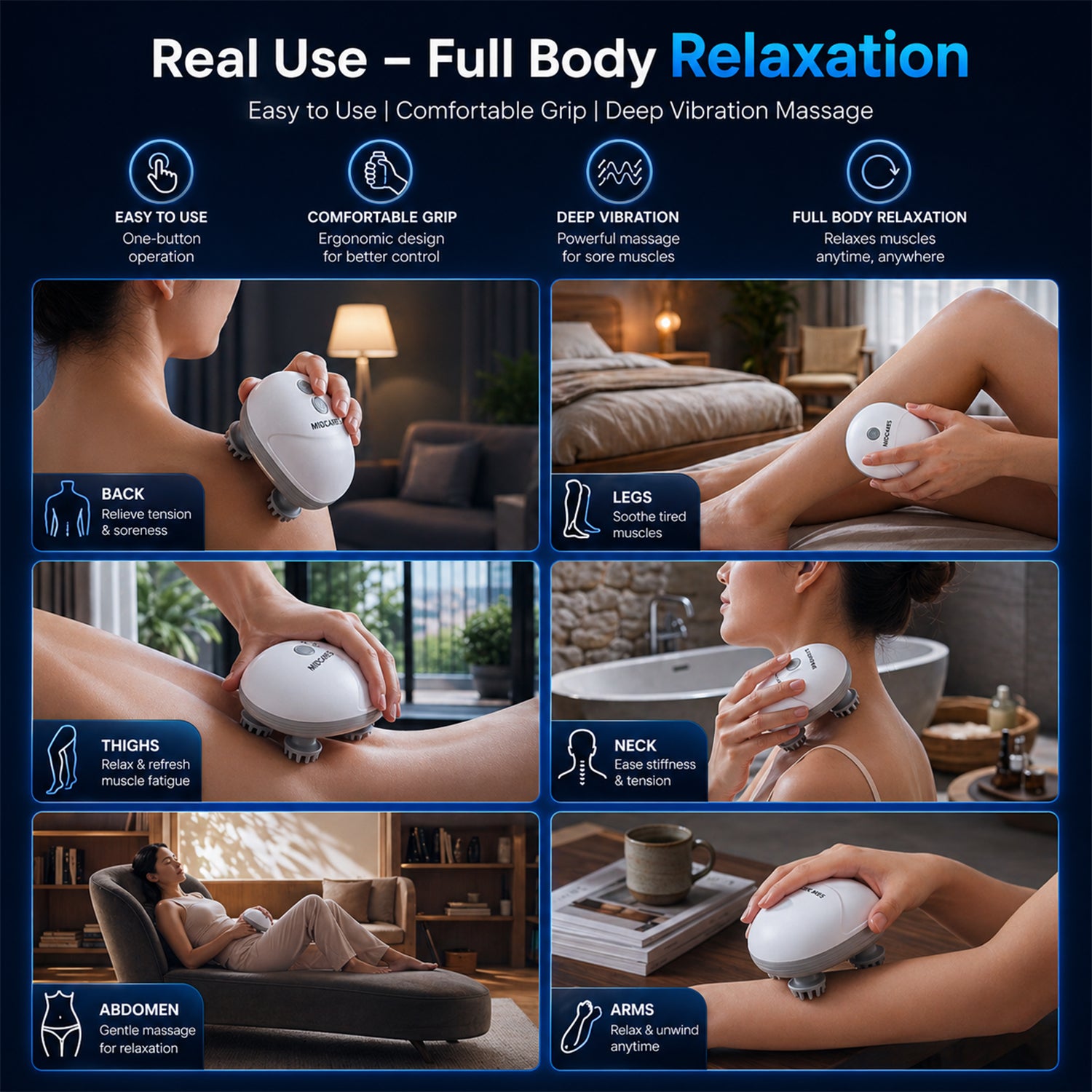 S1 Pro Smart Electric Head Massager –  Portable & Rechargeable