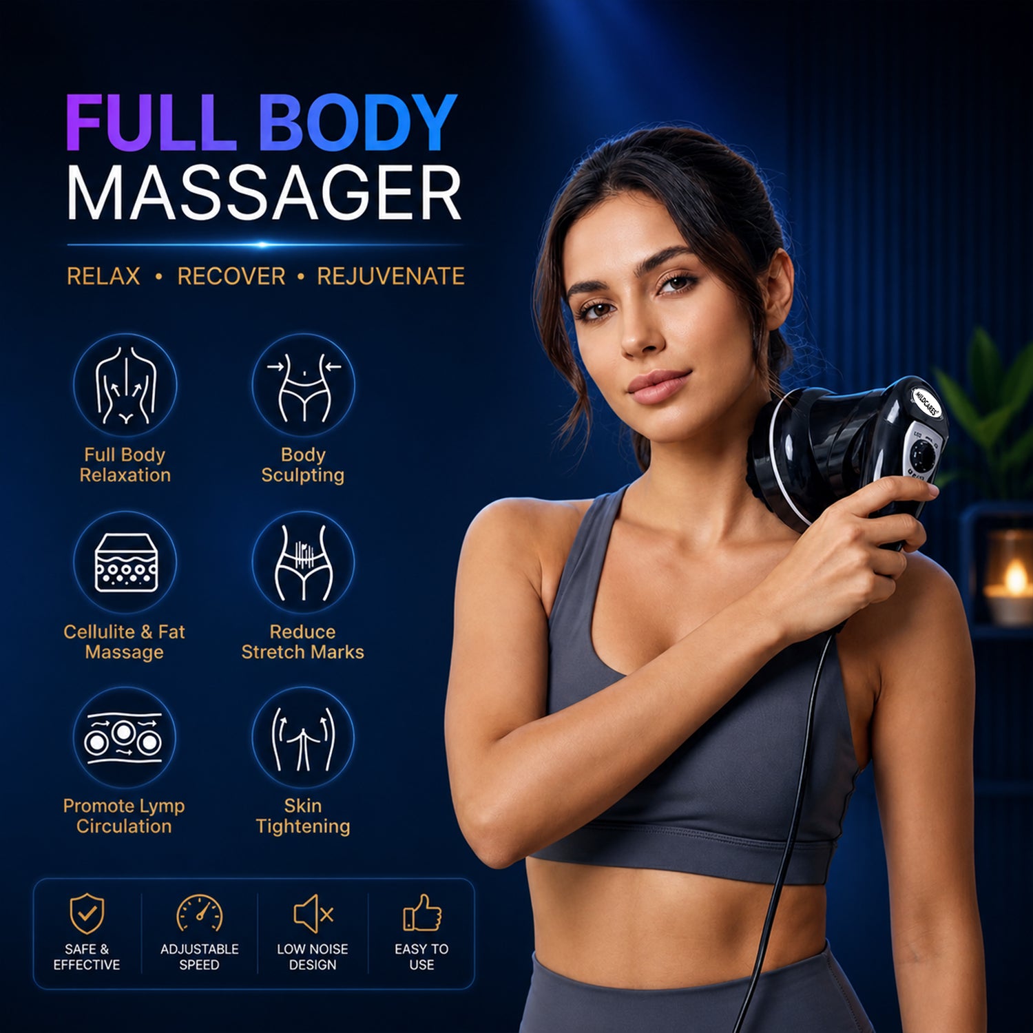 MildCares RX Pro Handheld Physiotherapy Massager – Pain Relief