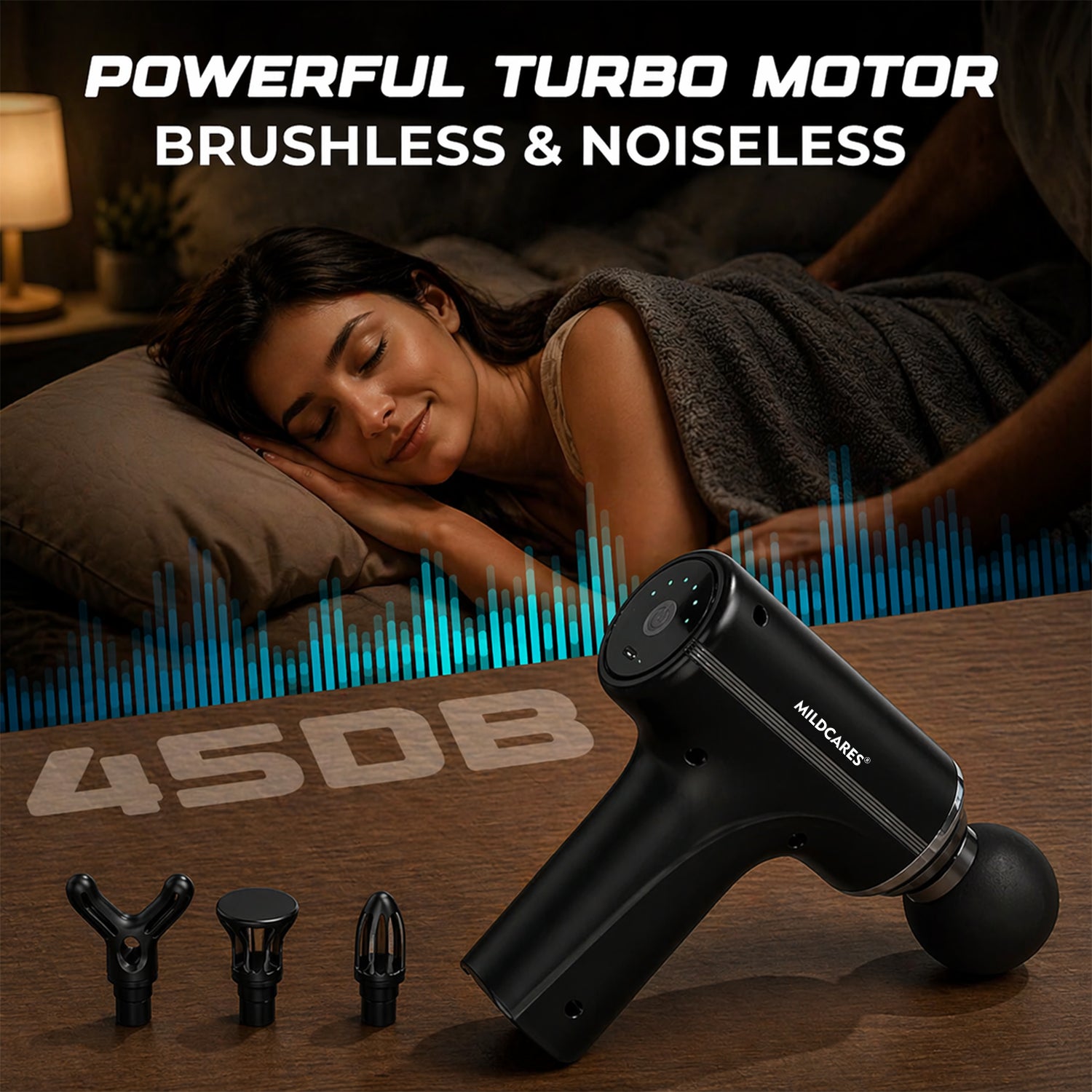 M1 Electric Massage Gun – 6 Speed, Silent Motor