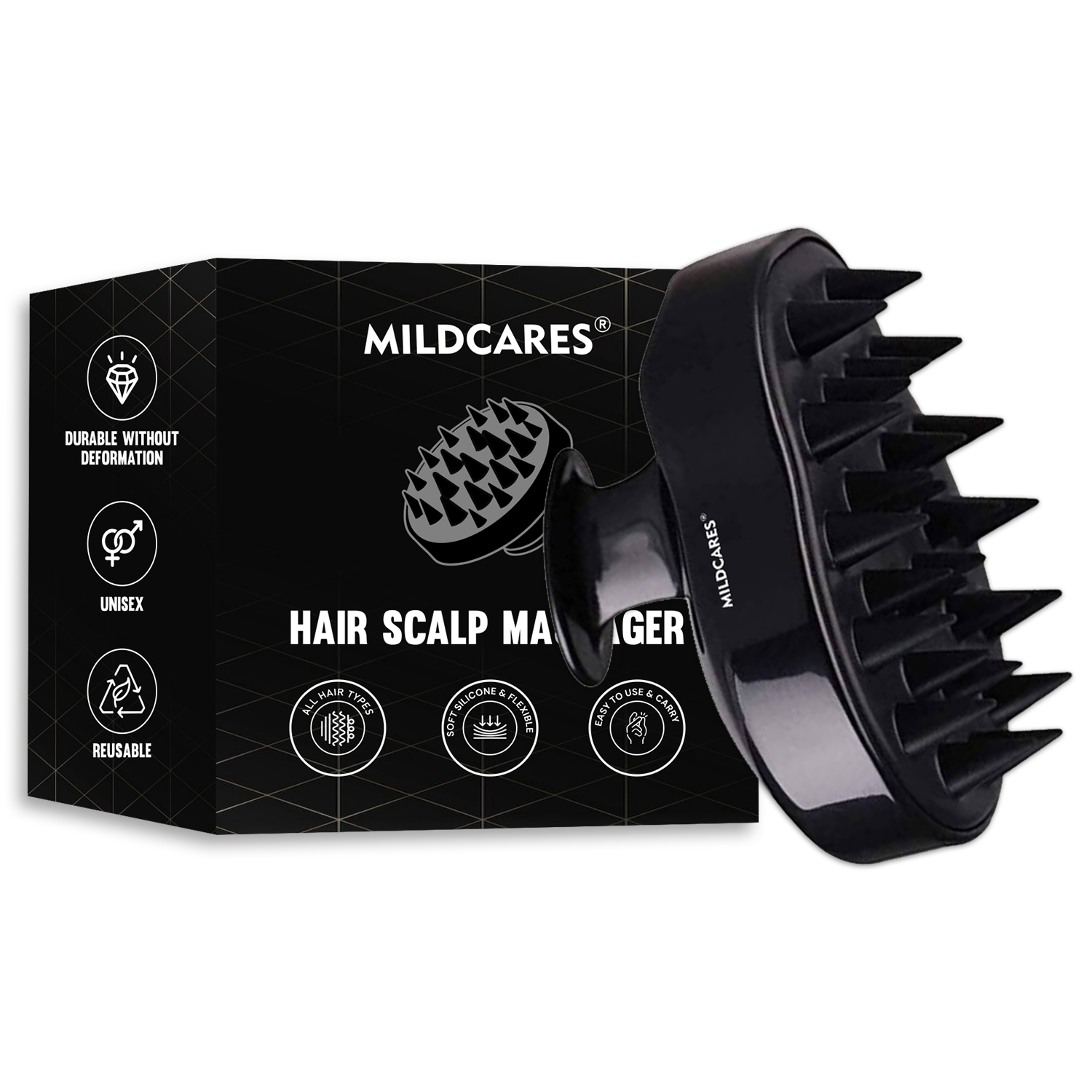 Mouse Scalp Massager Brush for Deep Cleaning & Relaxation