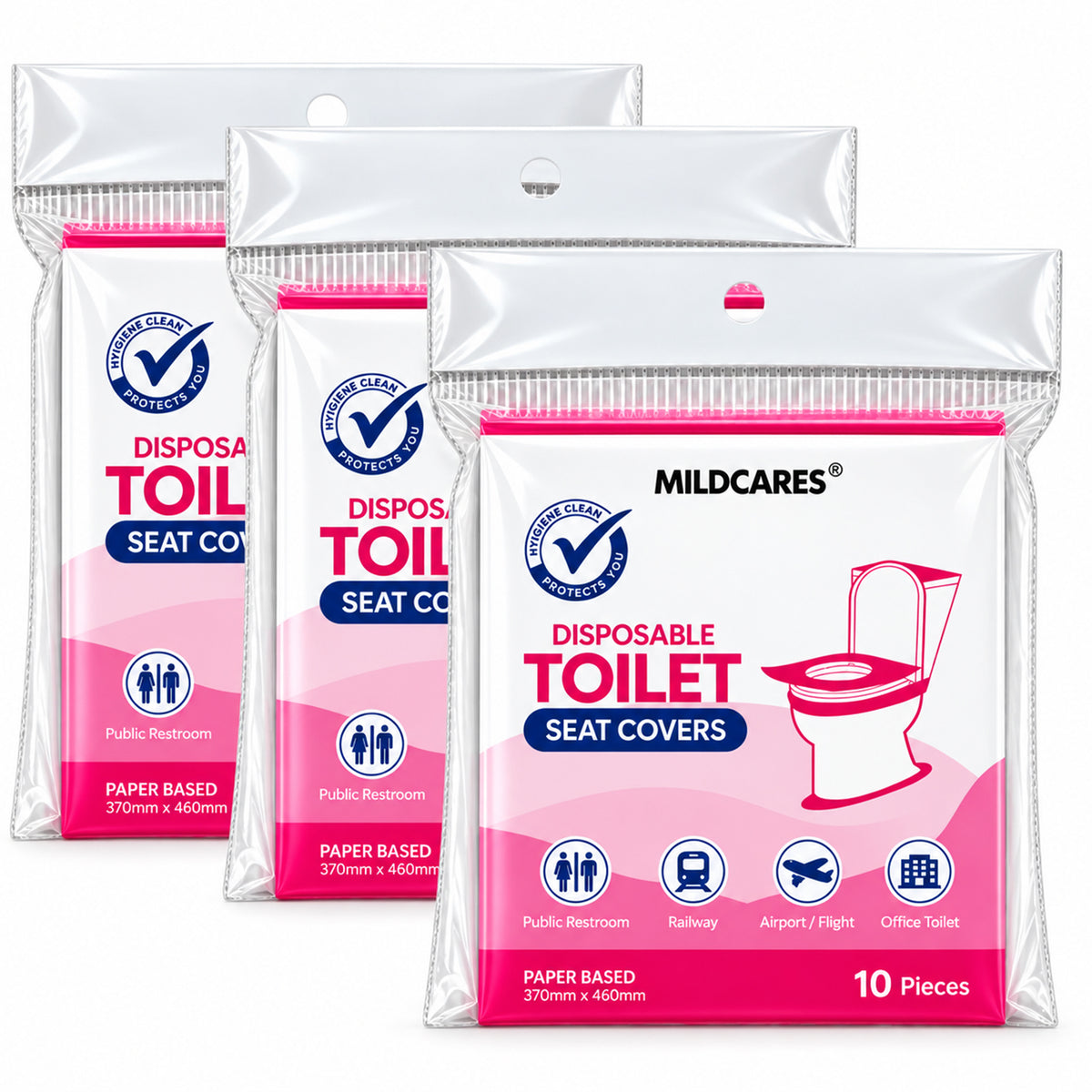 Disposable Toilet Seat Covers – 10 Units
